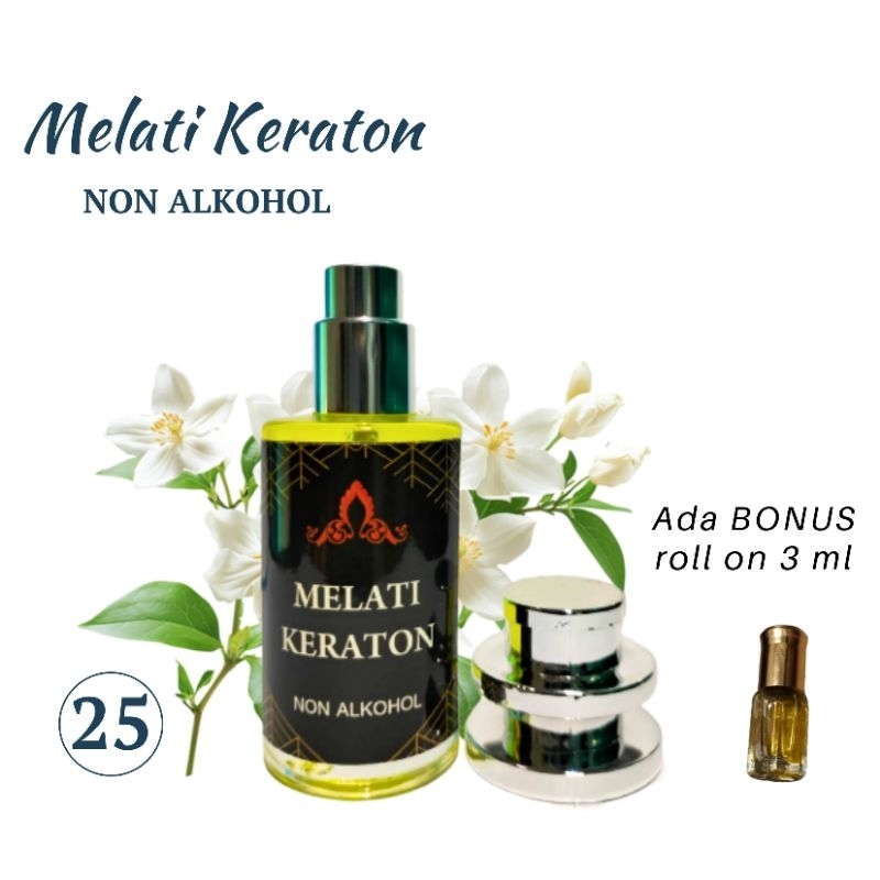 Parfum Melati Keraton Minyak Wangi Melati Kraton parfum Ibadah Sholat 25 ml spray Bibit Murni Non Al