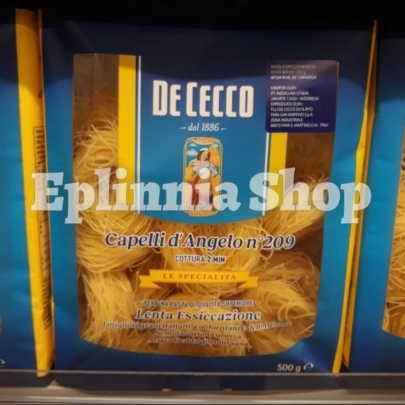 

De Cocco Capelli d'Angelo N 209 500 gr - Pasta Capelli D Angelo Italian