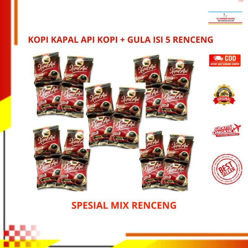 

[PAKET HEMAT ISI 5] Kopi Kapal Api Spesial Mix 1 Renceng Isi 10 Sachet PROMO MURAH/ Kapal Api Kopo Spesial Mix 1 Rencenc Isi 10 Sachet PROMO MURAGMH