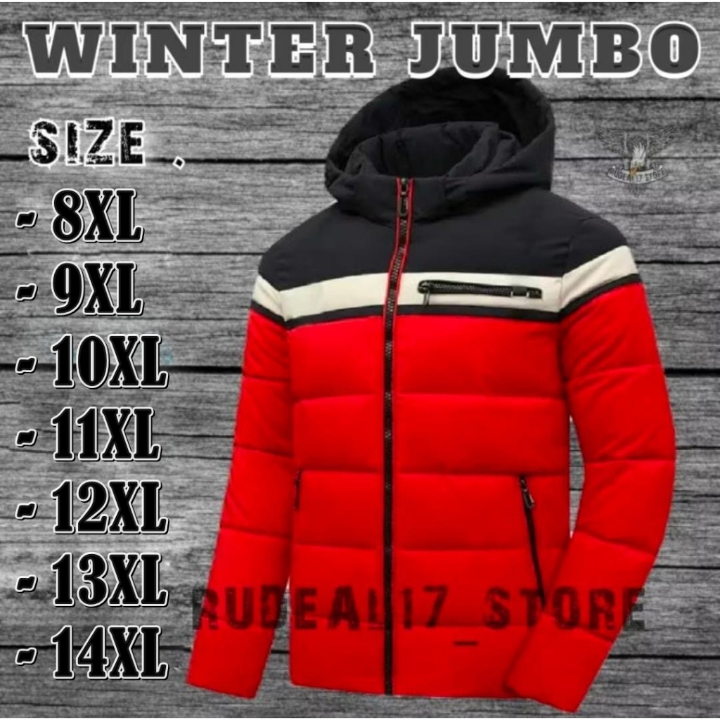 RUDEAL STORE || JAKET JACKET JEKET WINTER JUMBO TEBAL MUSIM DINGIN GUNUNG OUTDOOR POLYESTER PRIA