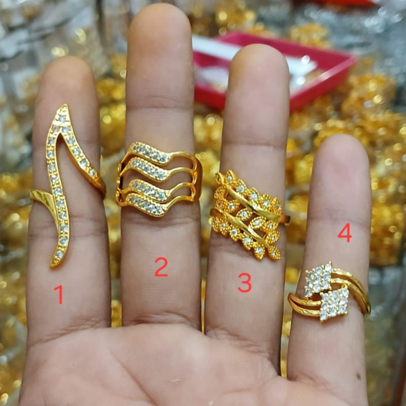 perhiasan cincin bohan koin asli 4 variasi