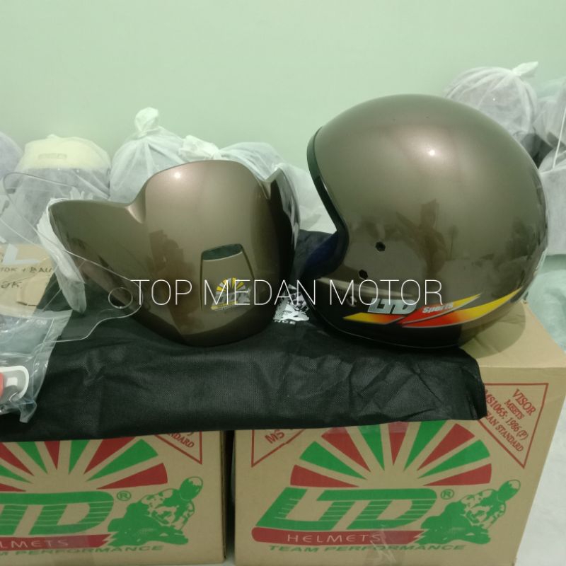HELM LTD SPORT COKLAT ORIGINAL MADE IN MALAYSIA