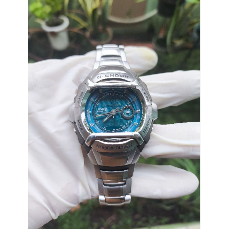 (Harga Net) Jam Tangan Casio G-Shock G-520D All Original Dial Warna Biru Jarang BNB Metal Anti Getas