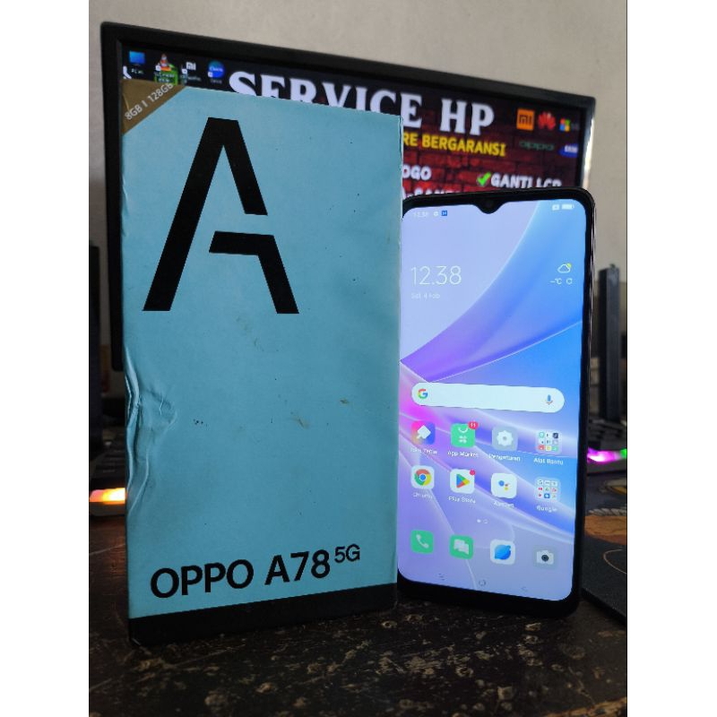 Hp Seken Oppo A78 5G Ram 8/128GB Kondisi Bekas/Seken Fullset Normal