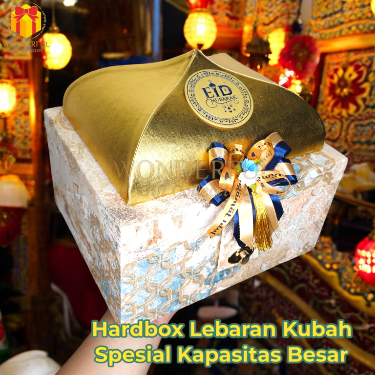 

HARDBOX HAMPERS LEBARAN KUBAH KOPER GOLD WALLPAPER CORAK MARMER 27 x 23 X13 RMD-KBH-BOX