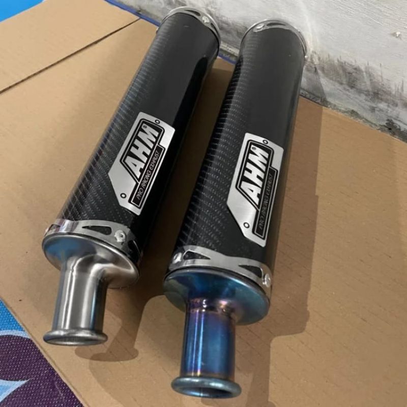 AHM 2Stroke  Exhaust/Ekzos  Carbon Stainless Blue type Only - AHM 2Stroke Ninja RR Ss Yamaha Rx king