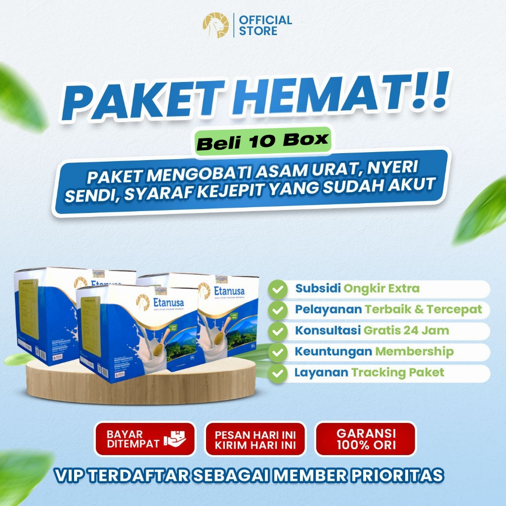 

ETANUSA Bundling 10 Box 250gr Susu Bubuk Etawa Premium Gula Aren Manis Alami