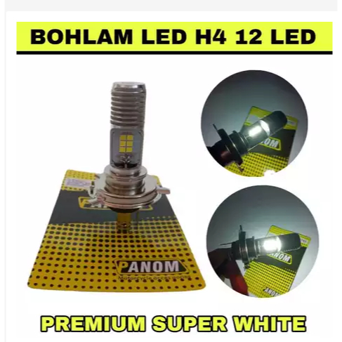 BOHLAM LED H4 12 LED PREMIUM SUPER WHITE