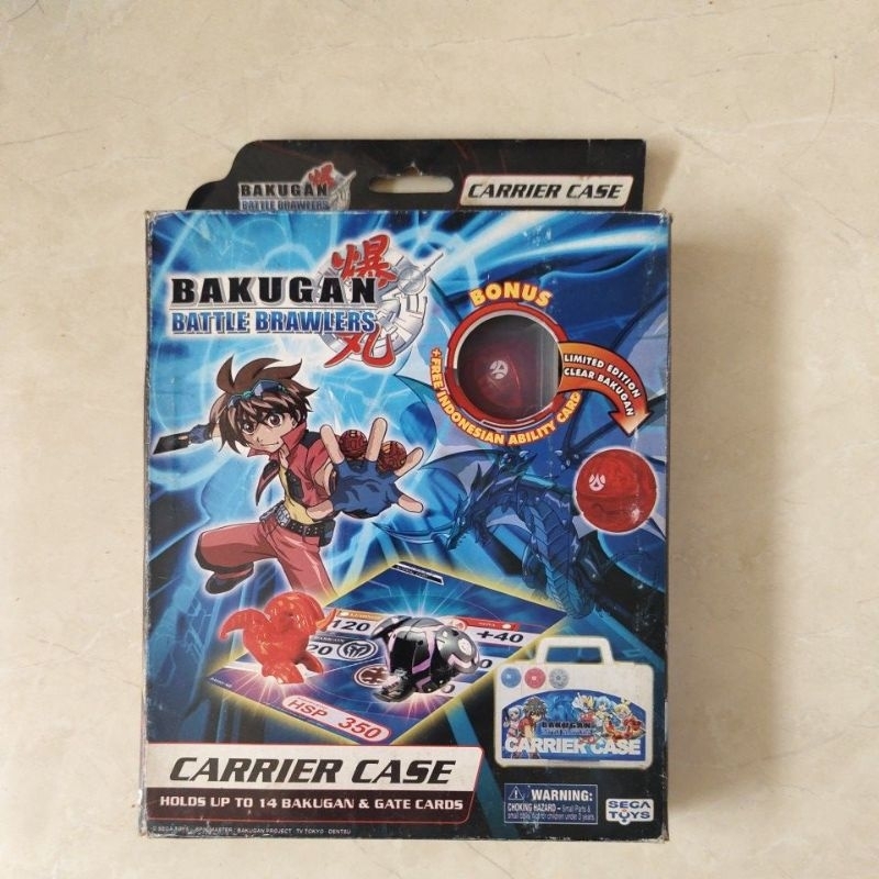 bakugan carrier case bonus limited edition clear bakugan and Indonesian ability card