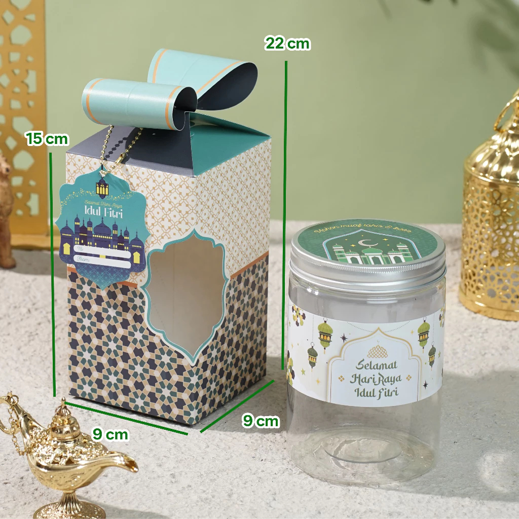 

10 pcs box kuker hampers gift lebaran idul fitri dus pits blue ukuran 9x9x15 cm