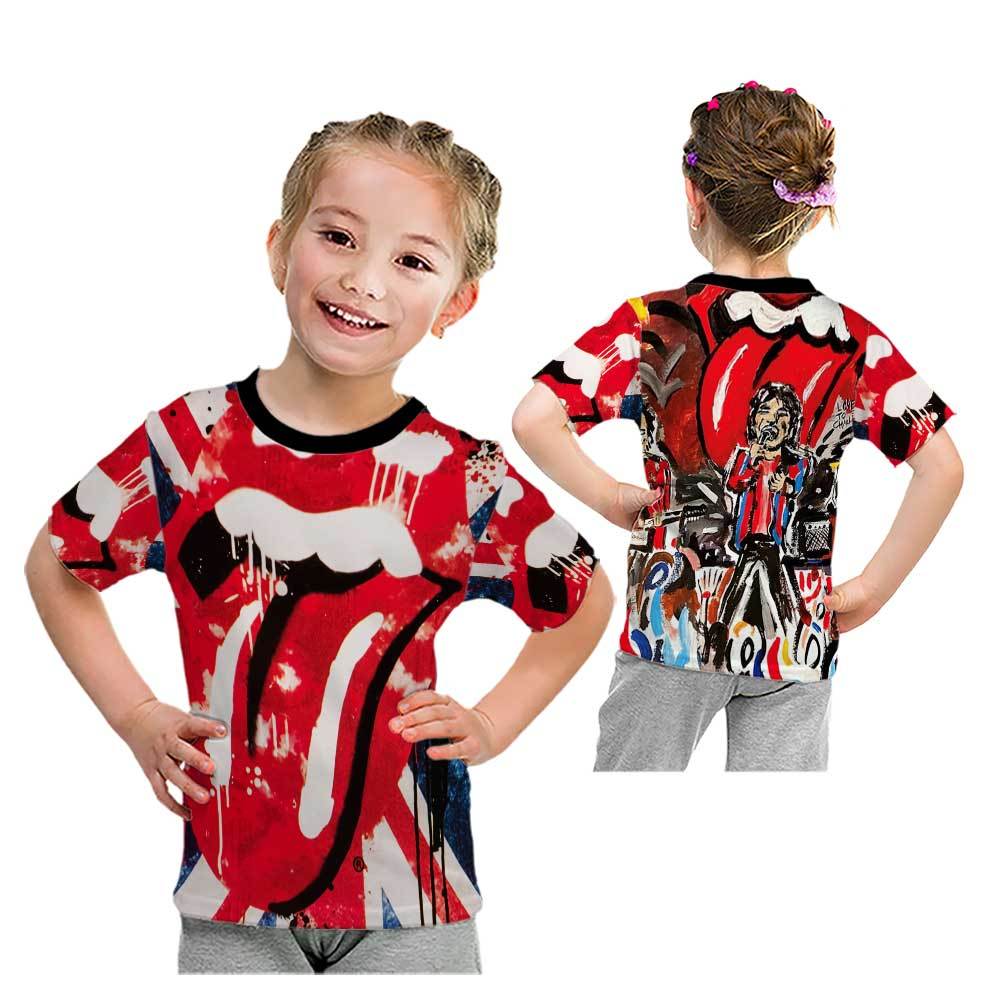 Kaos Rolling Stones Baju Kaos Atasan Anak Bahan Jersey Rolling Stones
