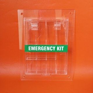 Emergency Kit Box Akrilik, Akrilik Penyimpanan Obat Emergency, Kotak Obat UGD