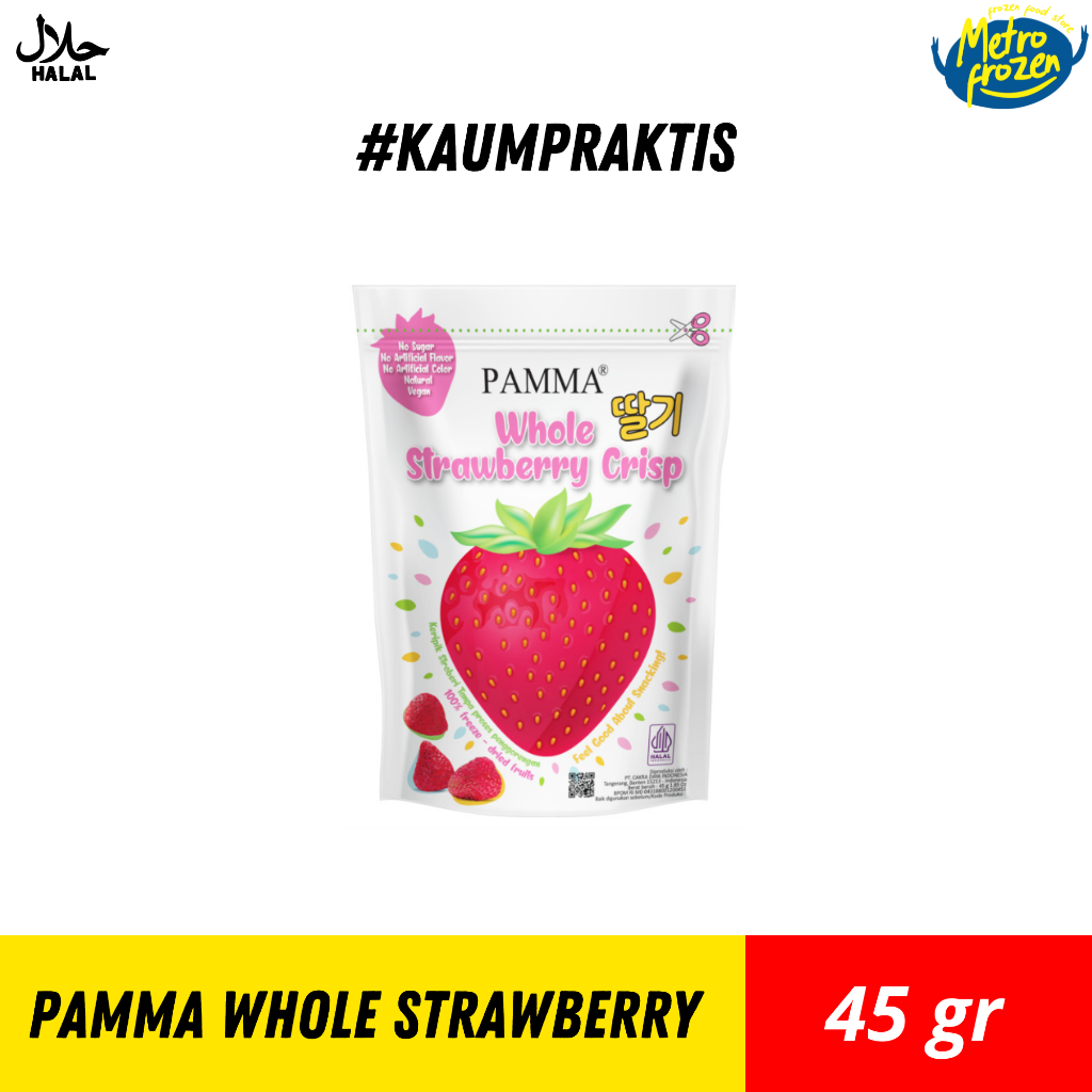 

PAMMA Whole Strawberry Crispy 45gr //keripik stroberi renyah //strawberry crispy Banjarmasin