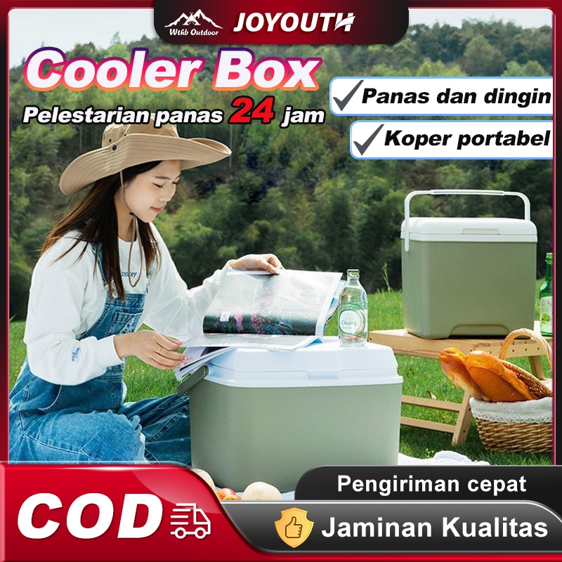 Cooler Box/Cooler Box Outdoor Ukuran Besar Picnic Cooler Plastik Pendingin  Simpan Kotak Tetap Segar