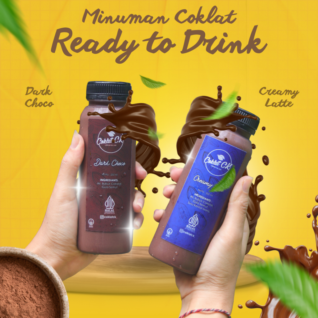 

Coklat CK - Cocoa Ready Drink Dark Choco & Creamy Latte Minuman Cokelat Mood Boster