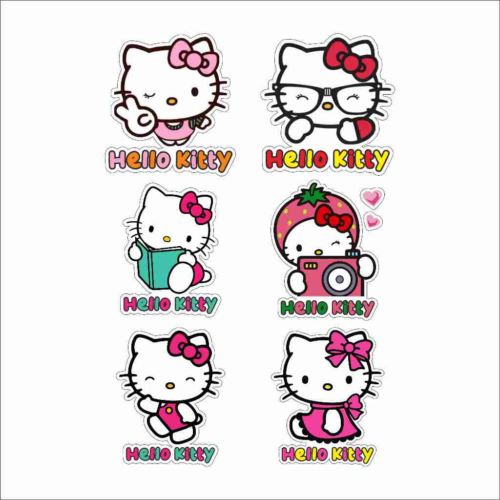 Skotlet Sepeda Listrik Kecil Hello Kitty Vinyl Cutting 8x6cm