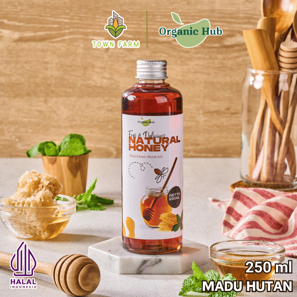 

Organic Hub Natural Honey Premium Quality 100% Organic Asli Madu Hutan Premium Quality 250 ml