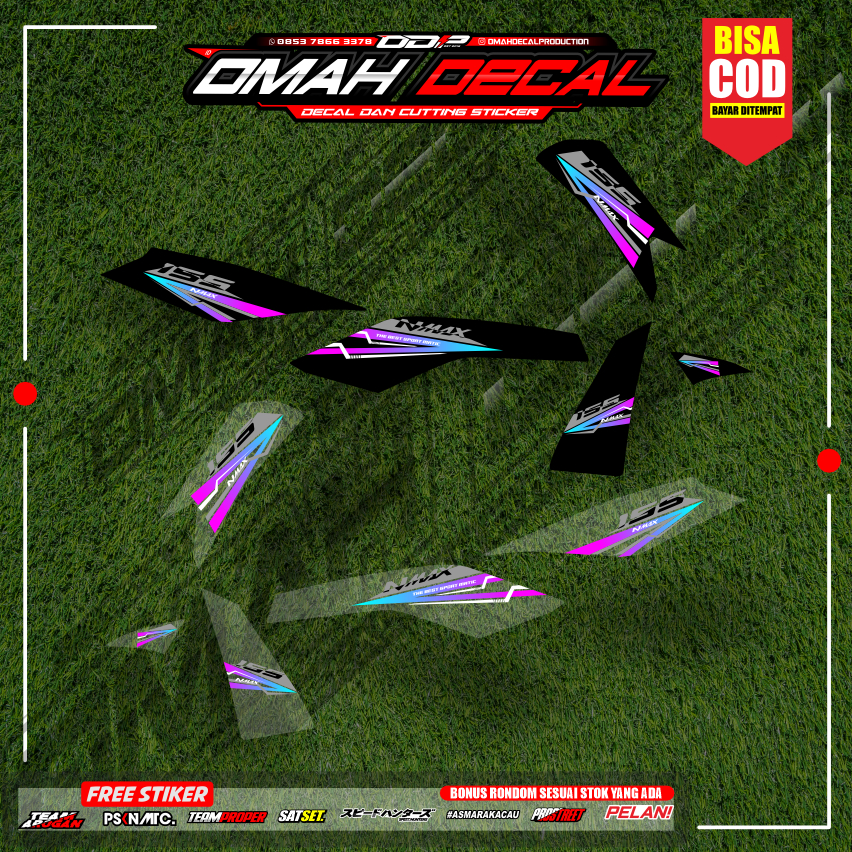 striping nmax turbo new thailand transparan old modifikasi motif api minimalis racing stiker nmax 2