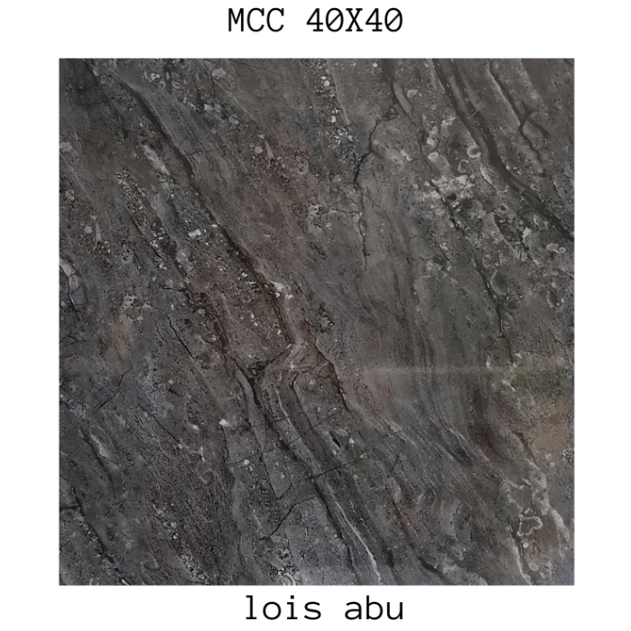 KERAMIK LANTAI RUMAH MOTIF MARMER MCC 40X40 LOIS ABU GLOSSY