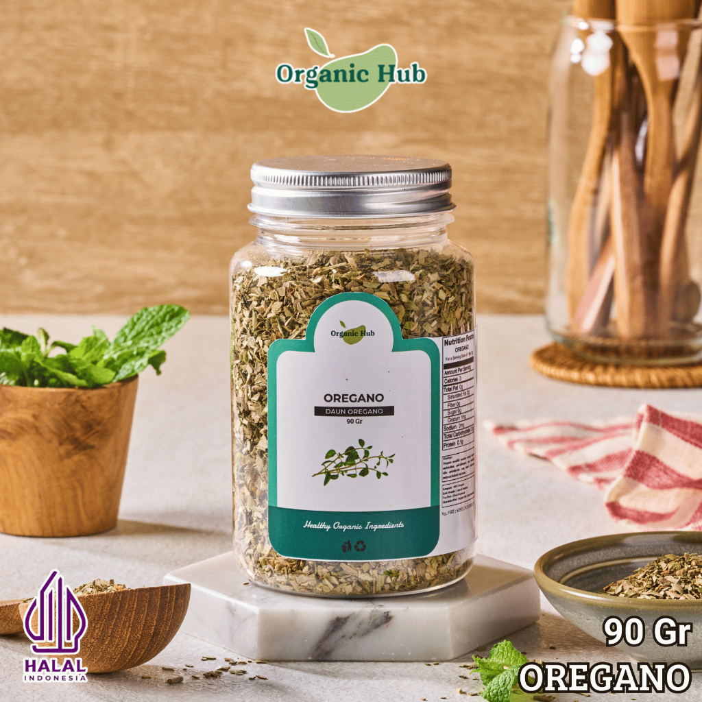 

Organic Hub Oregano Pure Daun Origano Kering Rempah Bumbu Dapur Premium 90 gr