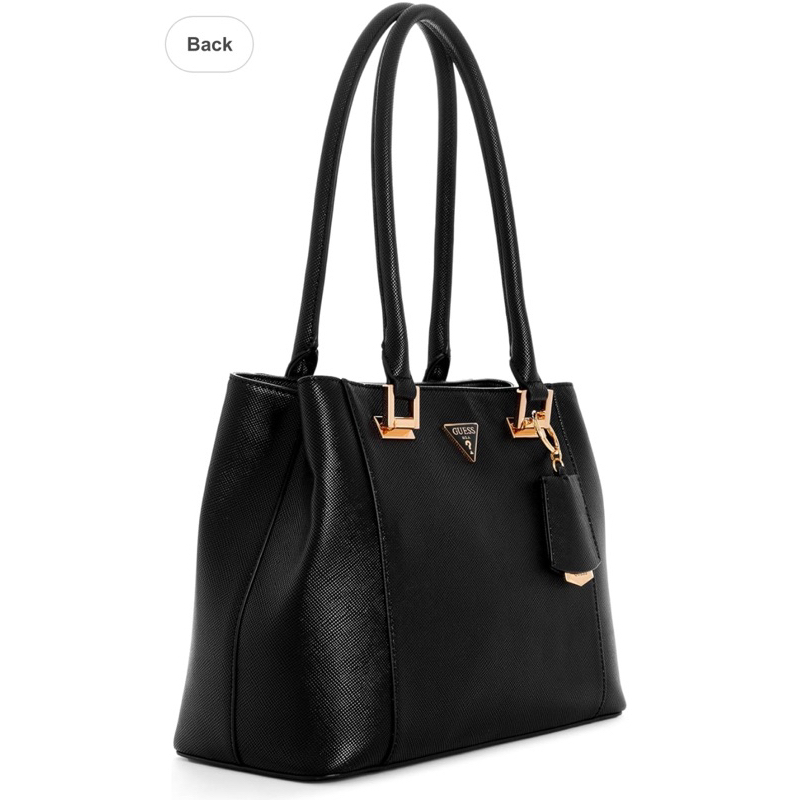 PRELOVED TAS WANITA GUESS BREANA SHOPPER (ORI) - BLACK SHOULDER BAG