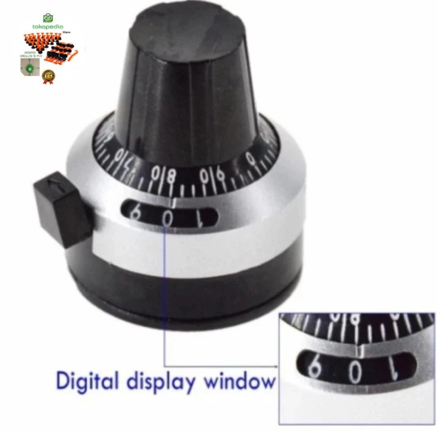 Dial Knob Number Linear Scale Potensio Bourns Type - 3590S