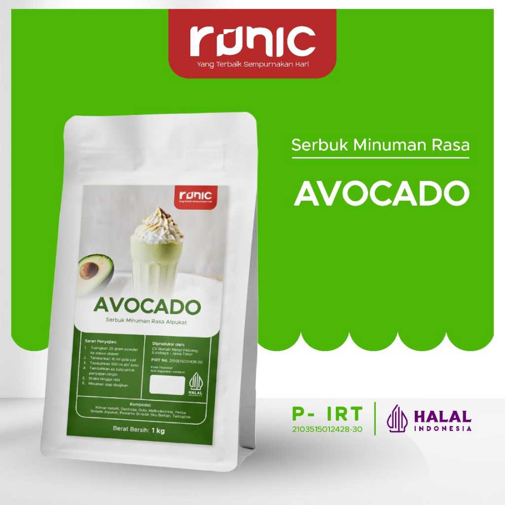 

Bubuk Minuman Premium Avocado Runic 1kg