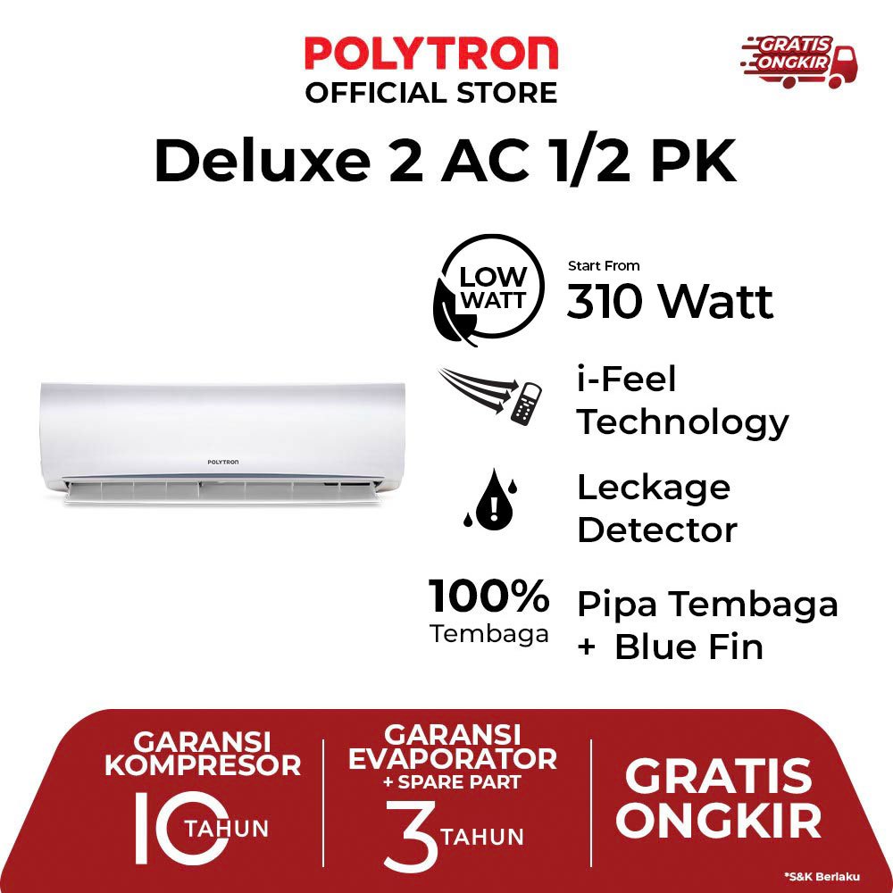 Polytron AC Split PAC 05VH - Pendingin Ruangan Efisien