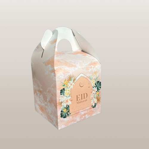 

10 pcs gable box edisi lebaran kemasan kue kering dus packaging hampers eid mubarak ukuran 14x14x14 cm