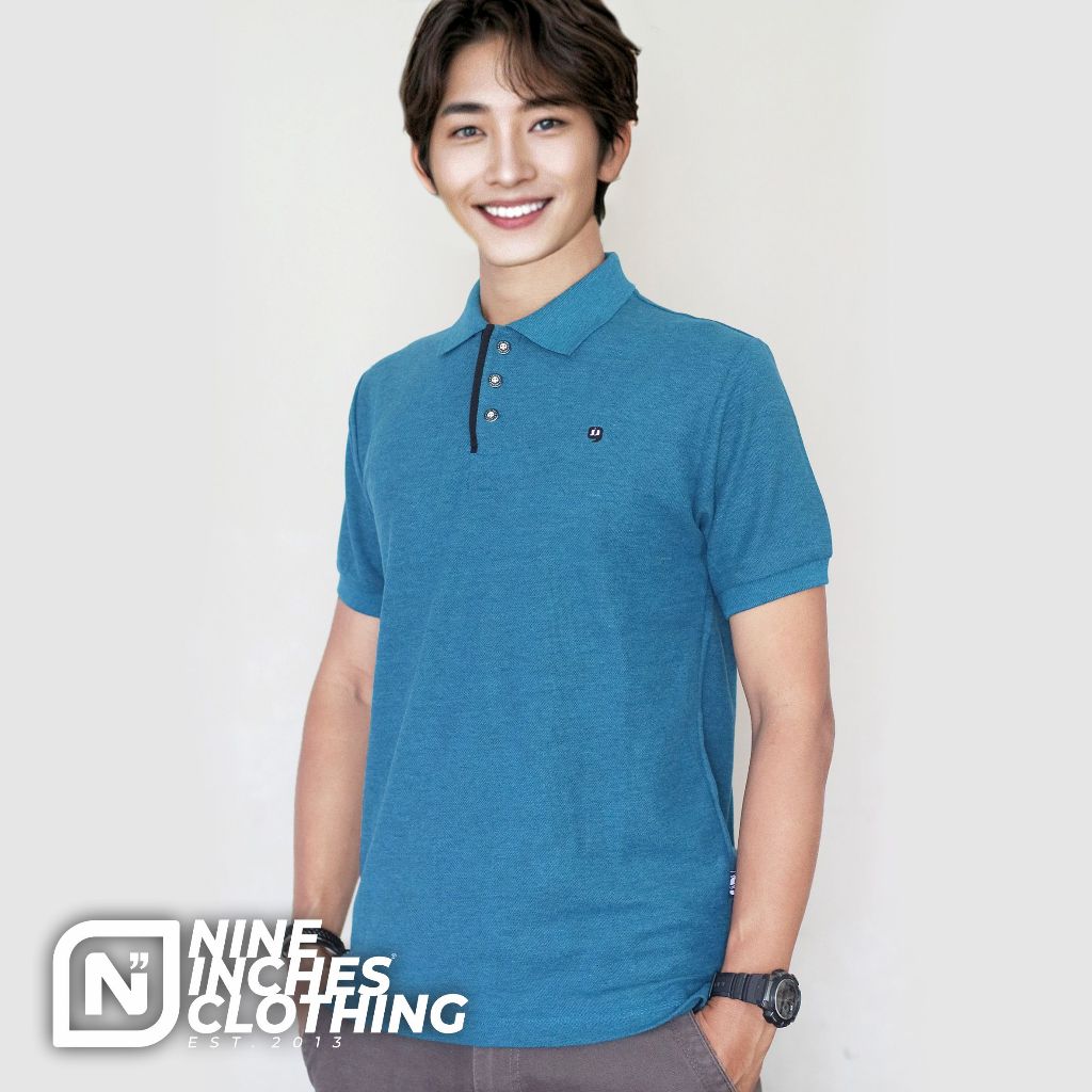 Baju Kaos Kerah Polo Shirt Premium 9 Nine inches Cotton Wangki Pria Unisex - erky