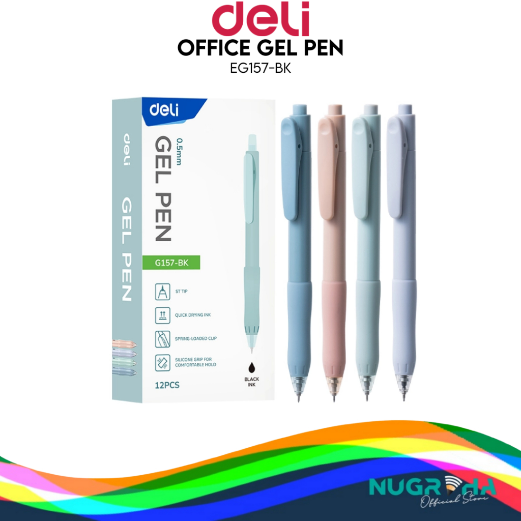 

DELI G157 GEL PEN 0.5 MM PENA BALLPOINT PULPEN 0.5 MM CETEK KLIK RETRACTABLE