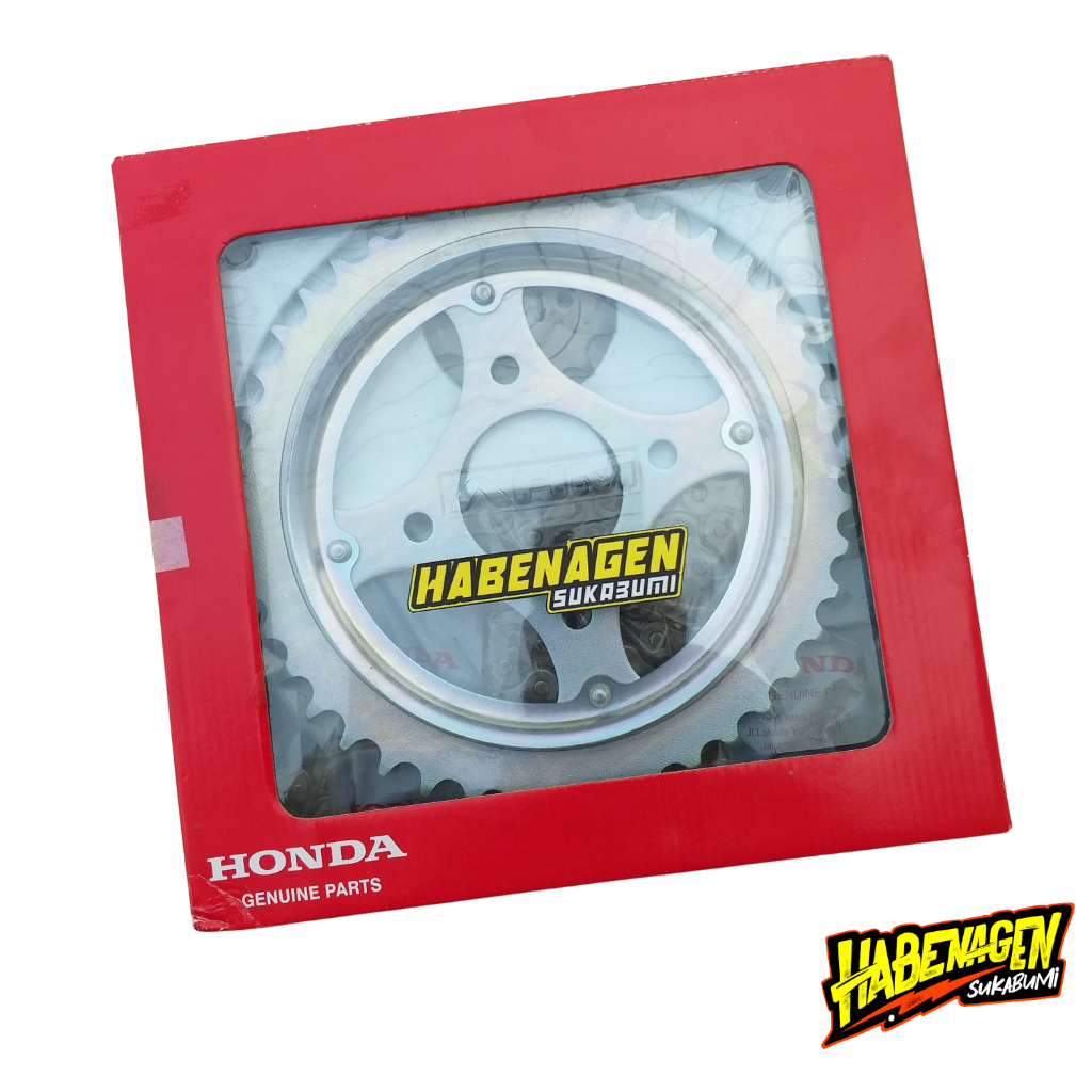 Gir Gear Set Depan Belakang Rante Rantai Honda Tiger 2000 Lama Lawas Revo Original Ahm