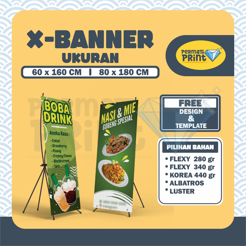 [ANEKA] Cetak XBanner Jualan Kekinian Free Custom Design Sesuai Keinginan / XBanner Wisuda / XBanner