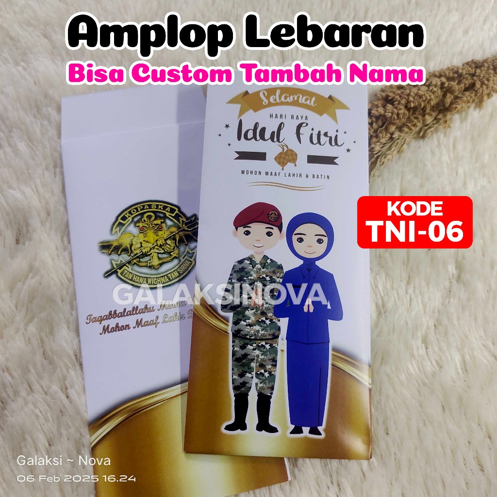 

TNI.06 - Amplop Idul Fitri JALASENASTRI TNI AL KOPASKA | Amplop Lebaran Custom | Amplop Custom
