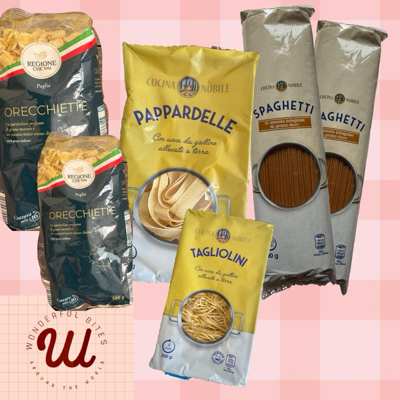 

Spaghetti/ Orecchiette/ Tagliolini/ Pappardelle