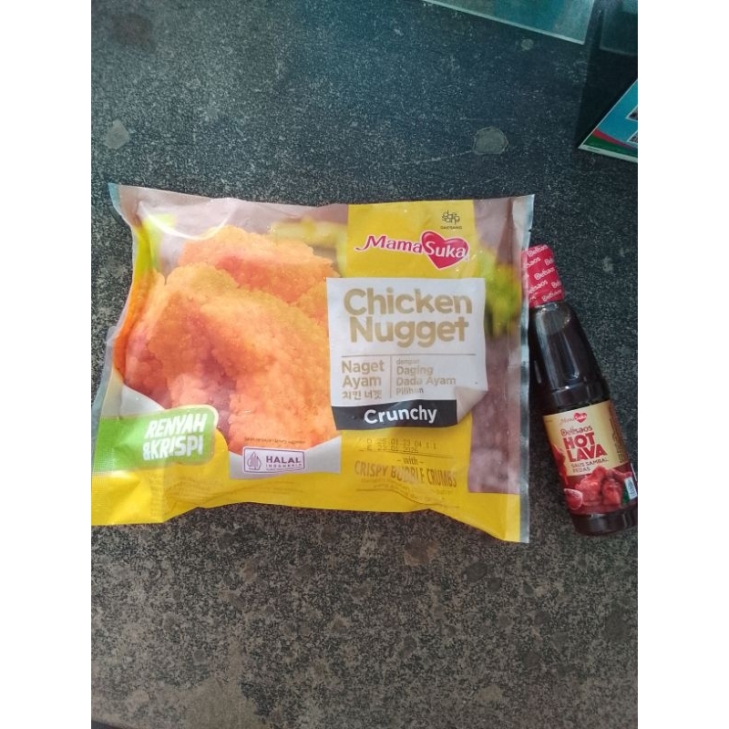 

GRATIS 1 BOTOL SAOS HOT LAVA MAMASUKA CHICKEN NUGET CRUNCHY