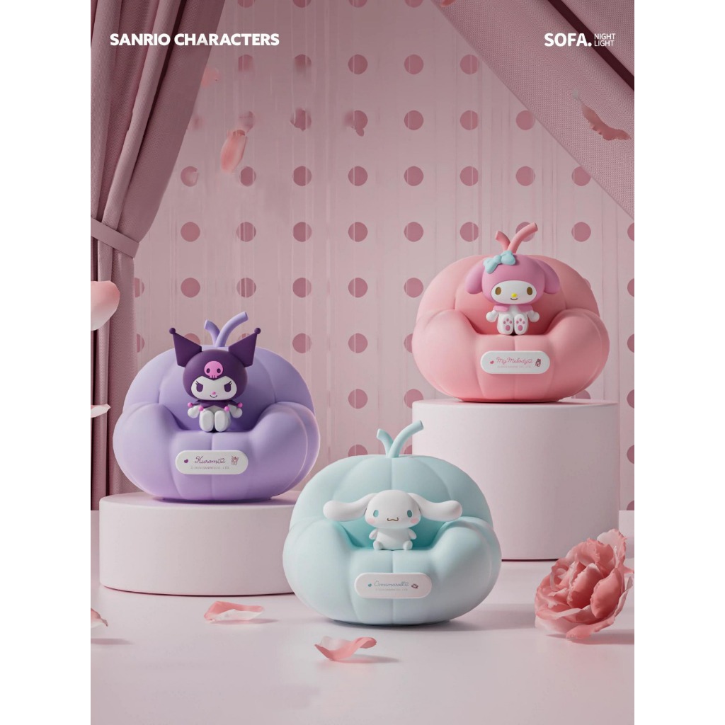 Lampu Tidur Silikon Sanrio Lampu Kuromi Sofa Lamp Silicone Night Light Lamp Cinnamoroll Kado Ulang