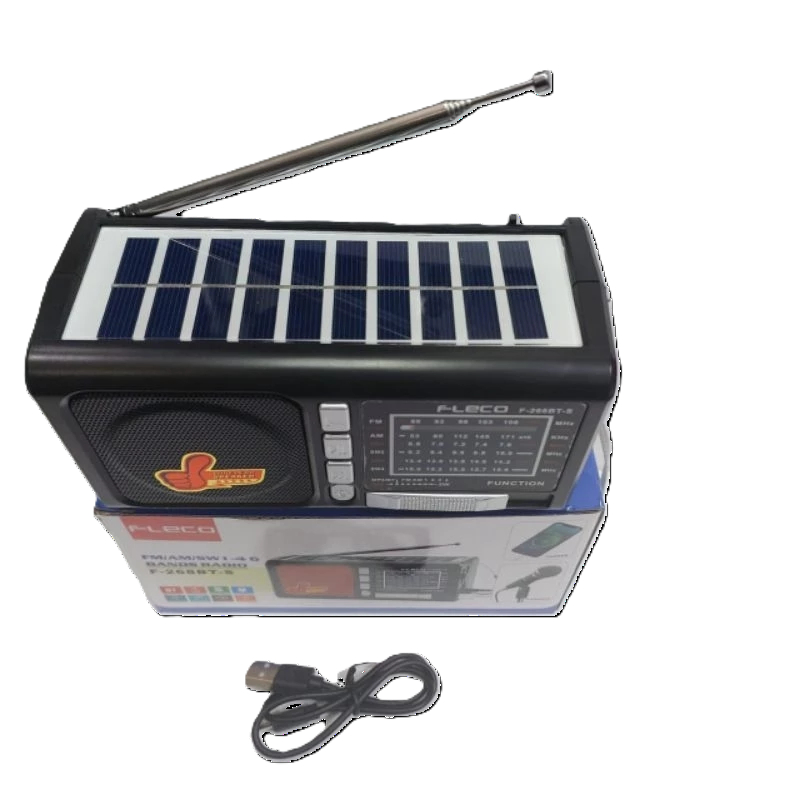RB COD Radio Fleco Cas Solar Mini Tenaga Surya F-268BT-S /FM/AM/Band Radio + Senter