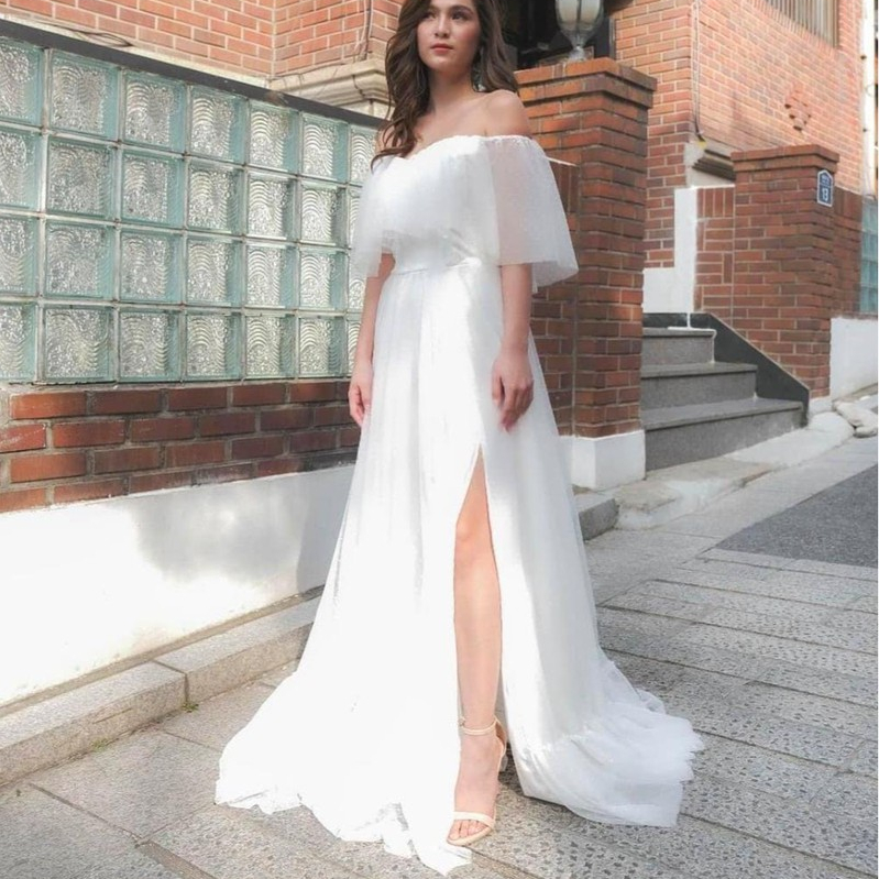 Eghalisa - Custom dress bahan tile polos lapis scuba Longdress.