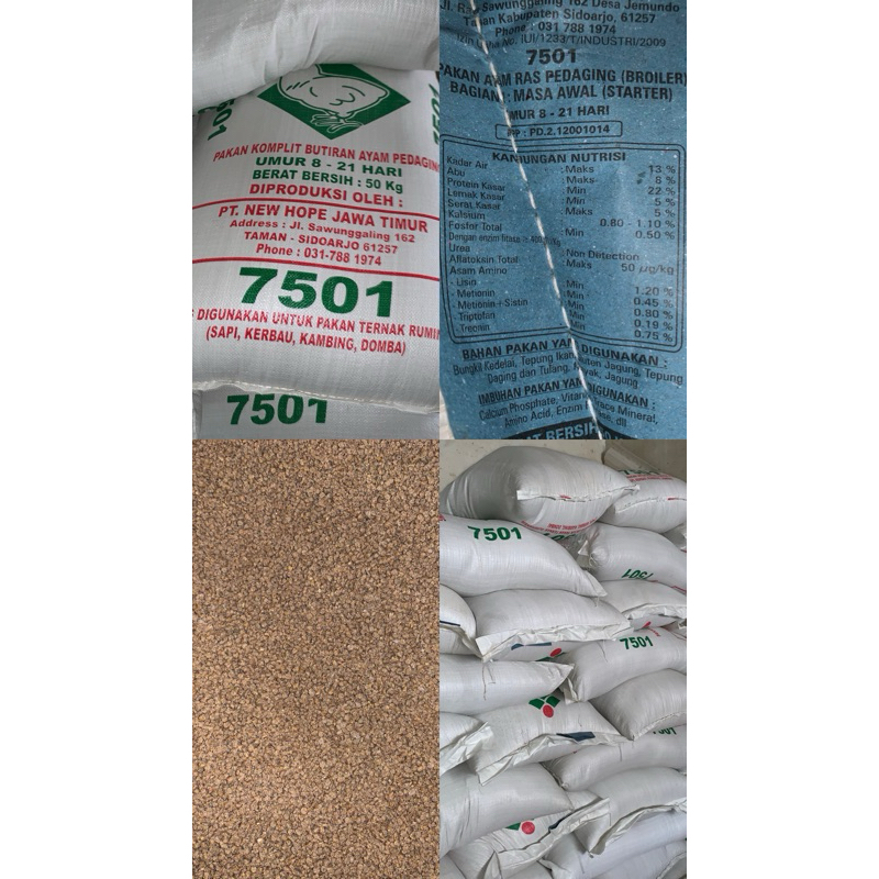 Pakan ayam new hope 7501