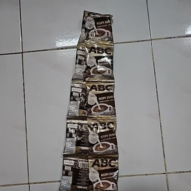 

Kopi ABC Susu 30 gram dijual 1 renteng isi 10 saset