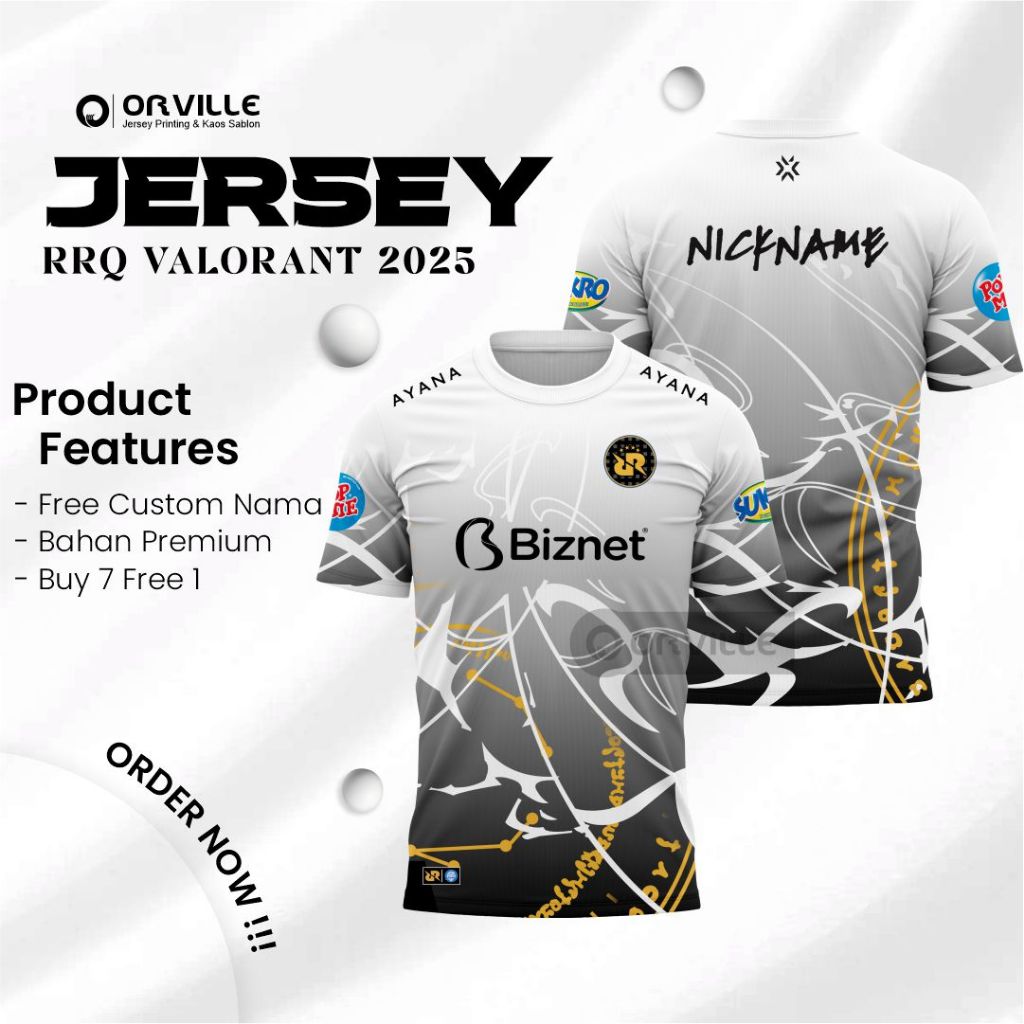 JERSEY RRQ x SLIME VALORANT NEW 2025 VCT PACIFIC FREE NICKNAME