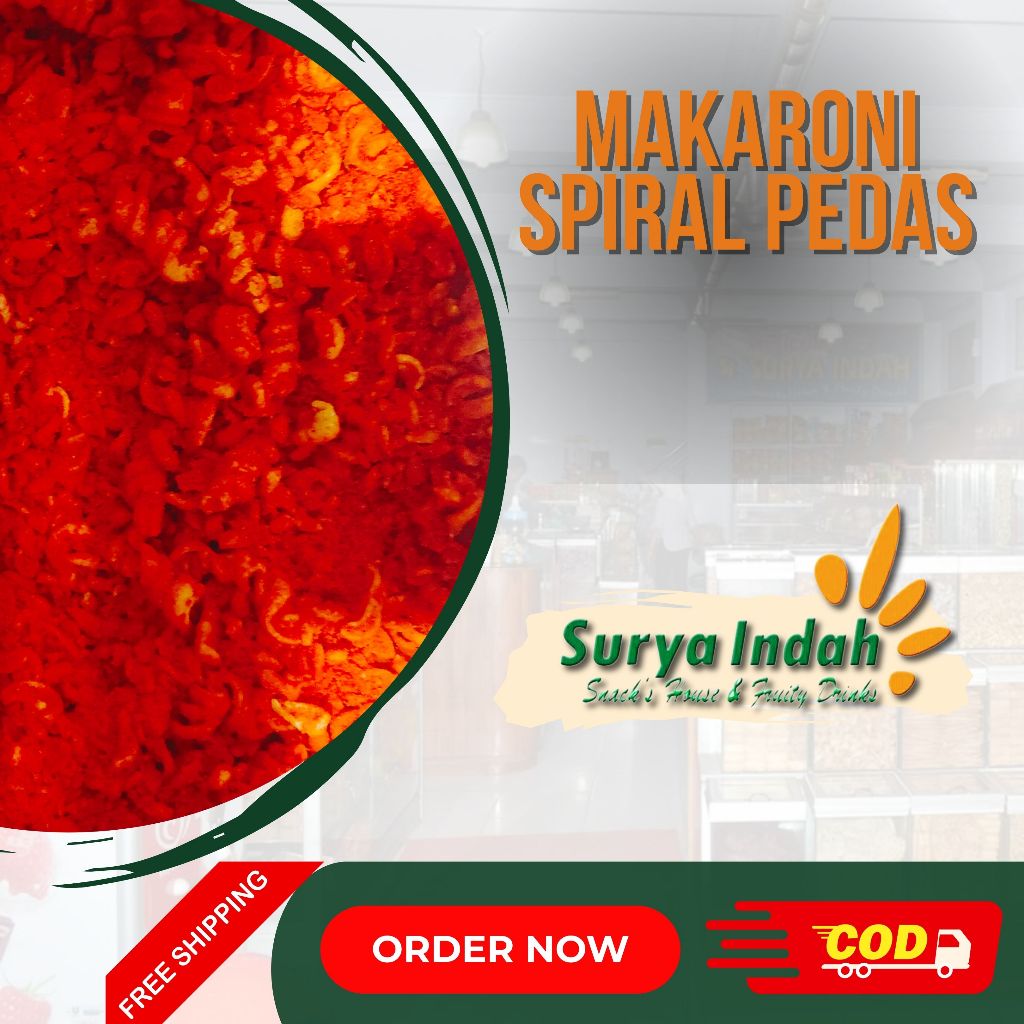 

Makaroni Spiral Pedas 100g Surya Indah Jombang