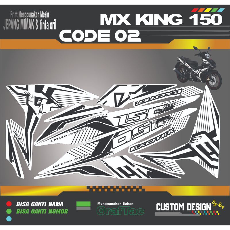 Decal MX King 150 / Sticker Motor MX King 150 / Stiker MX King 150