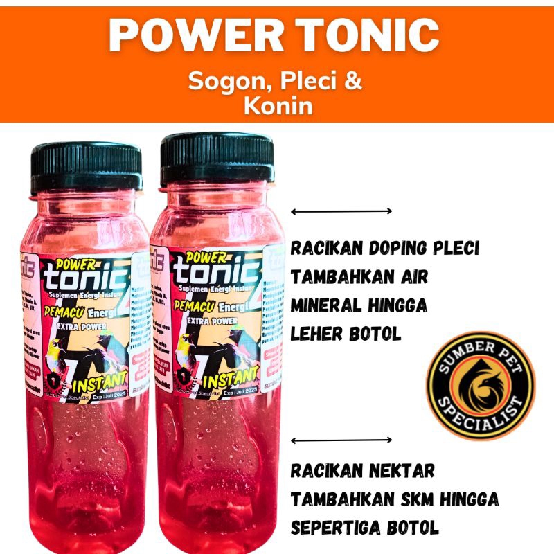 Power Tonic Extra Testosterone Multivitamin Burung Sogon Konin Pleci Vitamin Penggacor Sogon Penggac