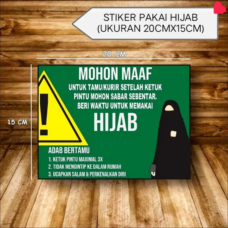 

STIKER PAKAI HIJAB (Size 20x15cm)