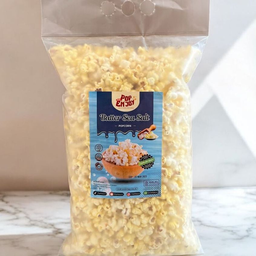 

BUTTER SEA SALT POPCORN - PopENjoy / Camilan Asin Butter Crispy Popkorn Jagung Sehat Premium