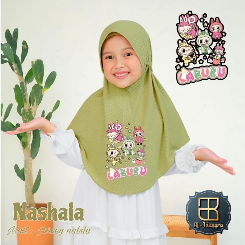 HIJAB INSTAN ANAK Al-JAZEERA LABUBU NASHALA ADEM NYAMAN DIPAKAI ORI AL-JAZEERA