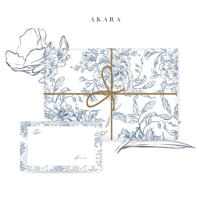 

A K A R A || Floral Vintage Bungkus kado dan kartu ucapan