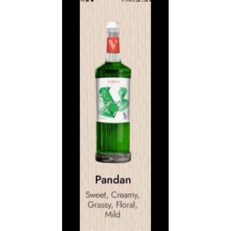 

voya pandan 750 ml